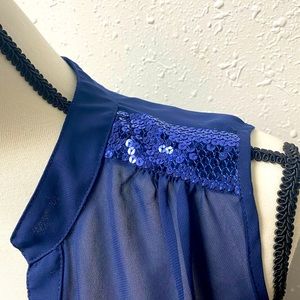 Fun sequin shoulder detail sleeveless button up